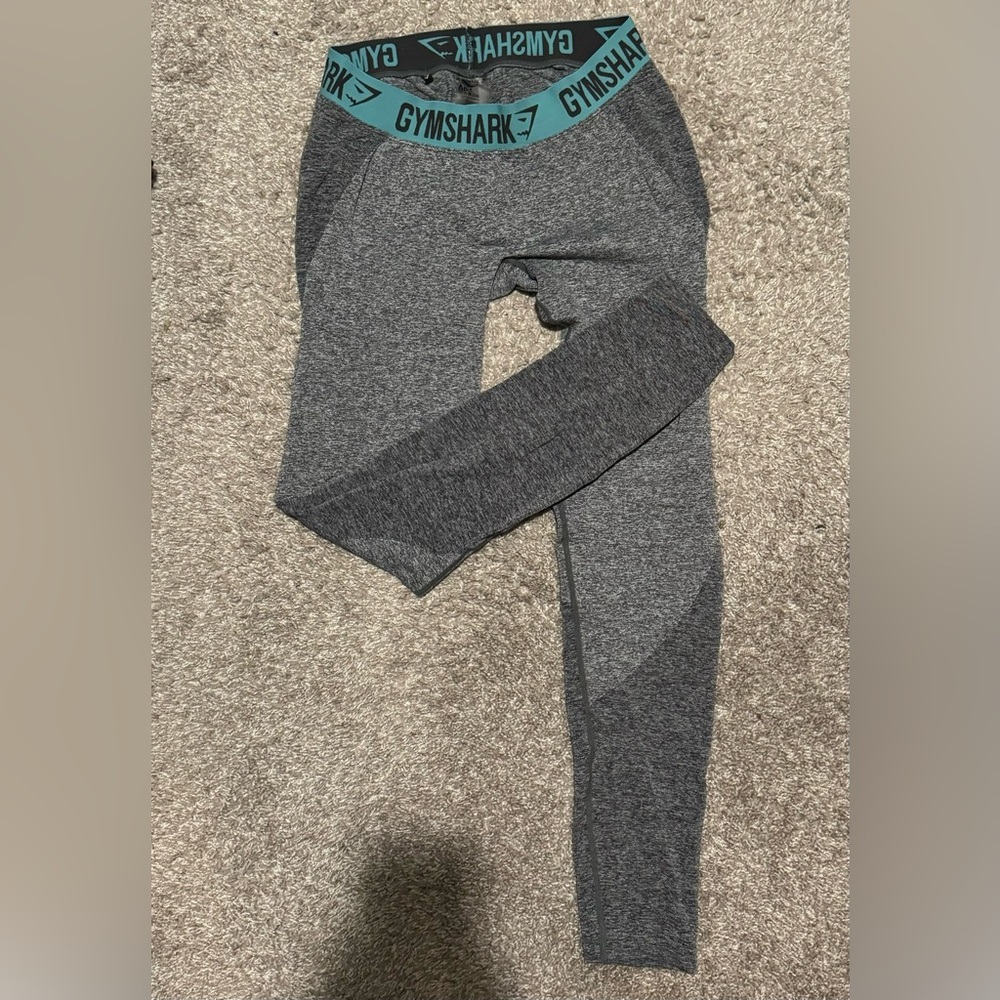 Gymshark Flex Leggings in Charcoal Mark/Dusky Teal